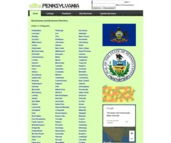 Allthepennsylvania.com(Pennsylvania Business Directory) Screenshot