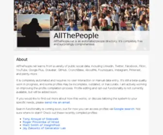 Allthepeople.net(Allthepeople) Screenshot