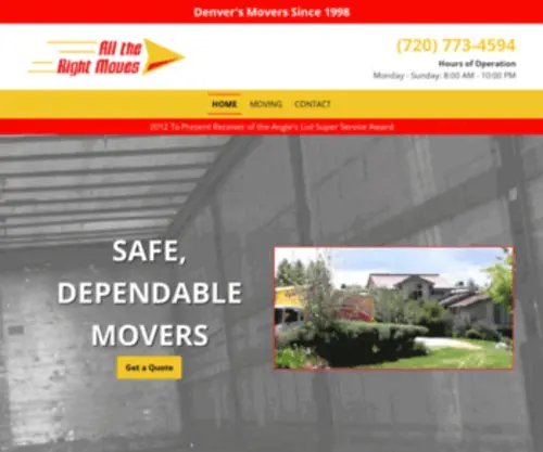 Alltherightmovesdenver.com(Denver Movers) Screenshot