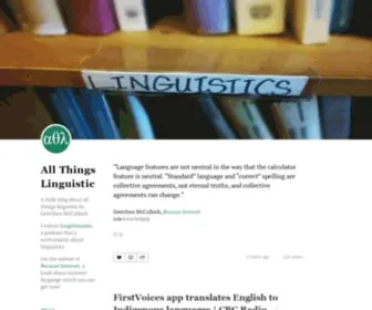 Allthingslinguistic.com(Allthingslinguistic) Screenshot