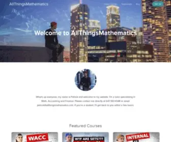 Allthingsmathematics.com(Home) Screenshot