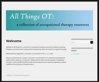 Allthingsot.com(A collection of occupational therapy resources) Screenshot