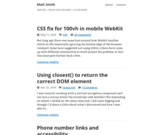 Allthingssmitty.com(Matt Smith) Screenshot