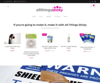 Allthingssticky.com(Allthingssticky sells products for craft & DIY) Screenshot