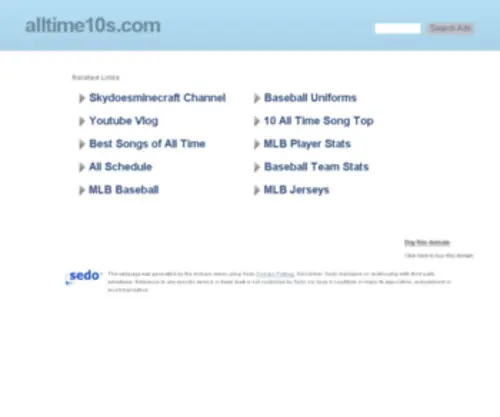 Alltime10S.com(All Time 10s) Screenshot
