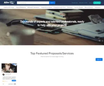 Alltofive.com(Specialized services marketplace offered by skilled and talented freelancers) Screenshot