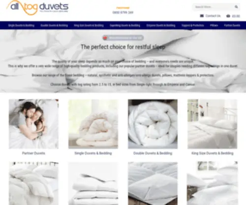 Alltogduvets.co.uk(All Tog Duvets) Screenshot