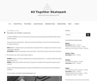 Alltogetherskatepark.com(All Together Skatepark) Screenshot