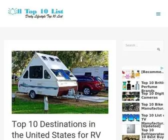 Alltop10List.com(All Top 10 List) Screenshot