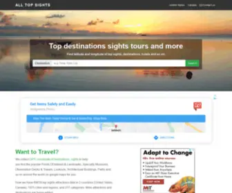 Alltopsights.com(GPS coordinate of Top attractions) Screenshot