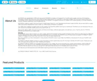 Alltrade.com.sg(Alltrade Forklift Parts) Screenshot