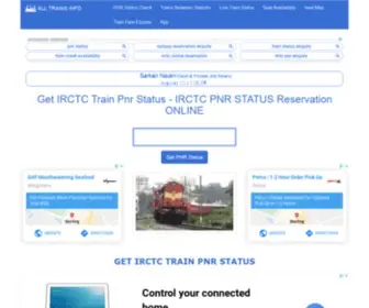 Alltrainsinfo.in(IRCTC PNR STATUS ONLINE) Screenshot