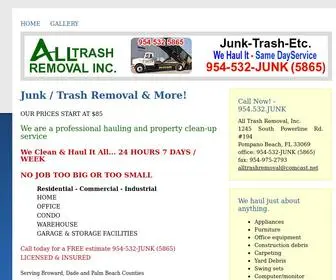 Alltrashremoval.com(Trash Removal Services 954) Screenshot