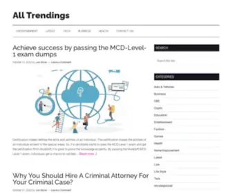 Alltrendings.com(All Trendings) Screenshot