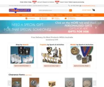 Alltrophies.com.au(Australia's Best Online Shop for Medals) Screenshot