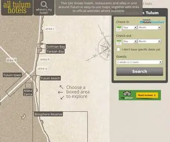 Alltulumhotels.com(All Tulum Hotels) Screenshot