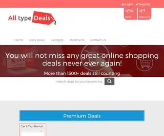 Alltypedeals.com(Online Shopping discount deals) Screenshot