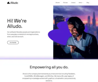 Alludo.com(Reimagining The Way The World Works) Screenshot