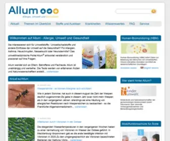 Allum.de(Informationsangebot zu Allergie) Screenshot