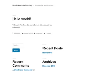 Allumbraoutdoors.com(Just another WordPress site) Screenshot
