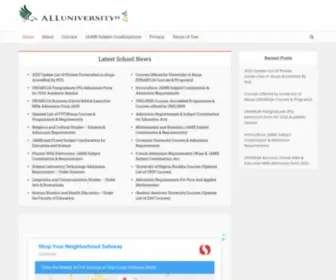 Alluniversity.com.ng(All Nigerian Universities News) Screenshot