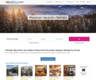 Alluradirect.com(Vacation Rentals Search) Screenshot