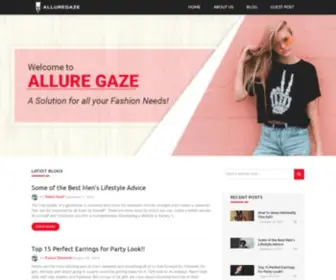 Alluregaze.com(Men and Women Fashion Website) Screenshot