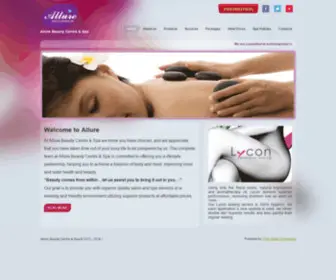 Allurespabeauty.com(Allure Beauty Centre &amp; Spa) Screenshot
