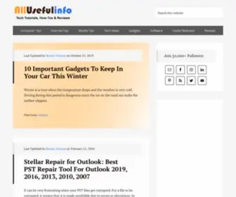 Allusefulinfo.com(All Useful Info) Screenshot