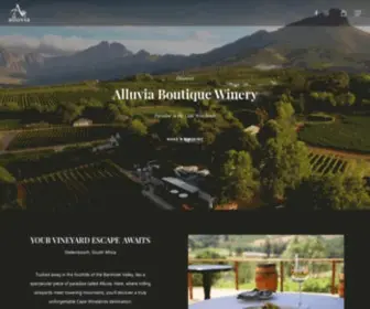 Alluvia.co.za(Alluvia Boutique Winery) Screenshot
