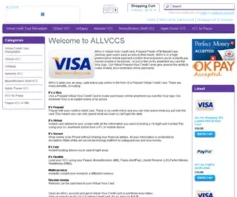 ALLVCCS.com(Prepaid Virtual Visa Card) Screenshot