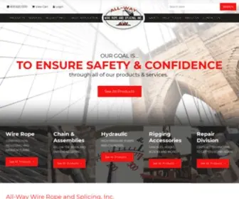 Allwayinc.com(All-Way Wire Rope and Splicing, Inc) Screenshot