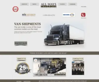 Allways.com(All-Ways Trucking) Screenshot