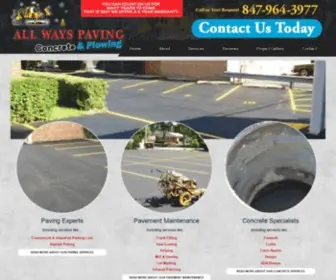 Allwayspaving.com(Commercial Paving and Concrete Chicago) Screenshot