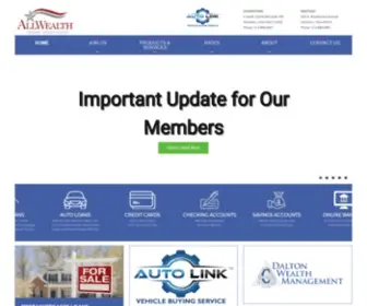 Allwealth.org(AllWealth Federal Credit Union) Screenshot
