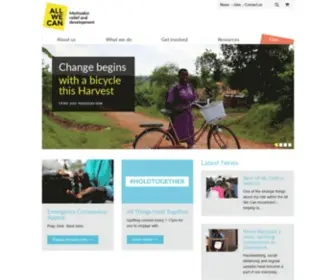 Allwecan.org.uk(Methodist relief and development) Screenshot