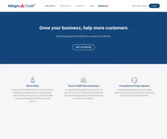 Allwell.com(Allegro Credit®) Screenshot