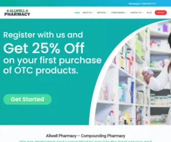 Allwellpharmacy.ca(Compounding Pharmacy Brampton) Screenshot