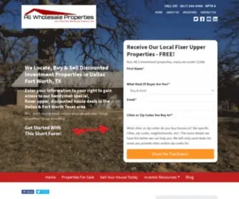 Allwholesaleproperties.com(Investment Properties Dallas Fort Worth) Screenshot