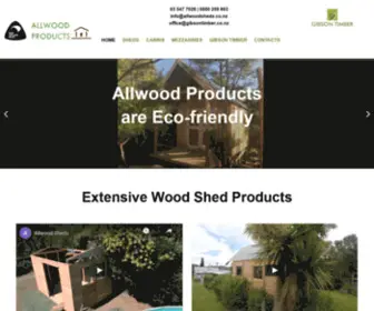 Allwoodsheds.co.nz(Timber Sheds NZ) Screenshot