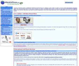 Allworldcellphones.com(Compare cell phone deals & international cellphone plans at All World Cell Phones) Screenshot