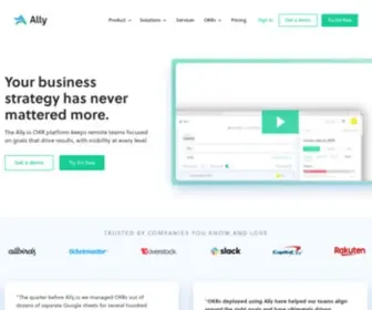 Ally.io(OKR Software) Screenshot