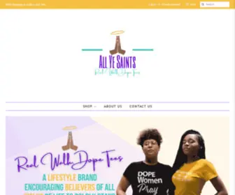 Allyesaints.com(All Ye Saints) Screenshot