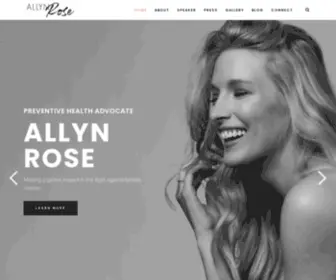 Allynrose.com(The Official Website of Allyn Rose) Screenshot