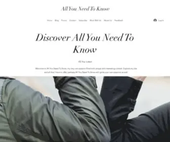 Allyouneed2Know.org(All You Need To Know) Screenshot