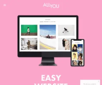 Allyou.net(Online portfolio website builder) Screenshot