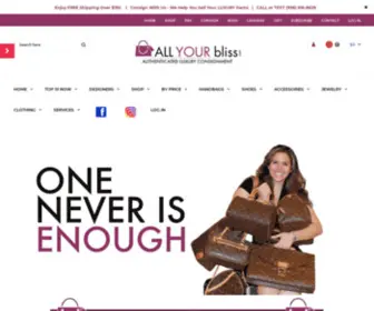 Allyourbliss.com(Buy or Consign Pre Owned Luxury Handbags and Accessories Online at AllyourBliss.com) Screenshot