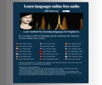 Allysatis.org(Association pour Apprendre et Enseigner les Langues en Ligne) Screenshot