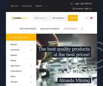 Almadamining.com(Cryptocurrency Mining Equipment) Screenshot