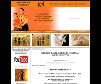 Almadance.net(Latin Dance classes in Montreal) Screenshot